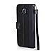 Galaxy S6 Case, ACEABOVE® [Stand Feature] Galaxy S6 Wallet Case **NEW** [Book Cover Case] [Black] - Premium Genuine Intrecciato Leather Wallet cover with Hand Strap - Leather Case with STAND Flip Cover and Credit Card ID Holders for Samsung Galaxy S6 2015 Model – (Black)