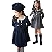 Waboats Winter Girls Long Sleeve Double Breasted Princess Dress