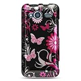 Pink Butterflies Black Protector Case for HTC EVO Shift 4G