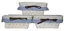 Nursery-To-Go 3-Piece Wicker Storage Basket in White (liners sold separately)