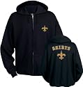 New Orleans Saints Black Touchback II Full Zip Hooded Sweatshirt