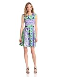 Gabby Skye Womens Mirror Print Dress