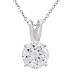 Platinum Overlay Sterling Silver Cubic Zirconia Solitaire... $9 