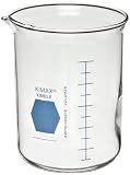 Kimble Kimax 14000G-50 Glass Low Form Griffin Beaker, 10-40mL Graduation Interval, 50mL Capacity, 10mL Graduation, Green (Case of 12)