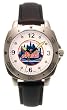 New York Mets Mens Pro Leather Watch