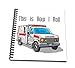 3dRose db_102561_1 This How I Roll Ambulance EMT Design-Drawing Book, 8 by 8-Inch