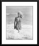 When Dinosaurs Ruled The Earth Framed And Matted 8x10 B&W Photo (Victoria Vetri)