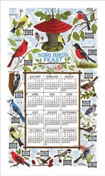 2014 Songbird's Feast Linen Kitchen Towel Calendar