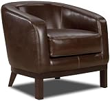 Houston Brown Leather Accent Chair HDA049