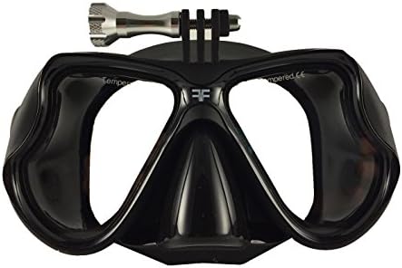 FluxFootage® GoPro Hero4 and Hero3+ Scuba Goggles Dive Mask Mount for Scuba Diving and Snorkeling Black w/ Case
