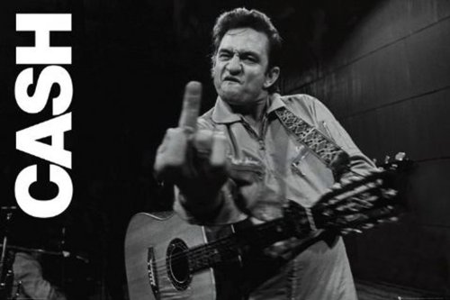 1art1 Empire 317483 Jonny Cash - at San Quentin - Musik Poster Plakat Druck - 91.5 x 61 cm