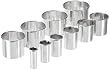 Birkmann 143364, 10 Stampi per tagliare l'impasto a forma di cerchio, in acciaio INOX, diametro: 1,5-7 cm