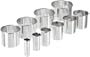 Birkmann 143364, 10 Stampi per tagliare l'impasto a forma di cerchio, in acciaio INOX, diametro: 1,5-7 cm
