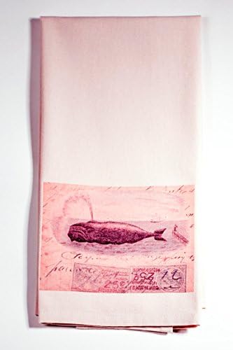 Christmas Kitchen Towels Tea Towels Vintage Nautical Whale 100% Cotton Pk Of One Printed in USA