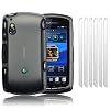 SONY ERICSSON XPERIA PLAY SMOKE BLACK FROSTED ARMOUR SHELL CASE / COVER / SHELL / SKIN, WITH 6-IN-1 SCREEN PROTECTOR PACK PART OF THE QUBITS ACCESSORIES RANGE PART OF THE QUBITS ACCESSORIES RANGE