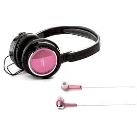 Lenco - HEP-100 - Casque st�r�o avec �couteurs intra auriculaire pour Lecteur mp3 - Rose