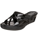 Cole Haan Women's Lunetta Lo Thong Sandal,Black Patent,10.5 AA