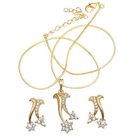 Earring and Pendant Sets Costume Jewelry with Cubic-Zirconia Gemstones Hand... by ShalinCraft