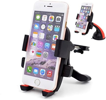 Binfrog 3 in 1 Multifunction Cell Phone Holder Cradle for Car Air Vent , Dashboard , Windshield , Desk and Wall (C1X1CR)