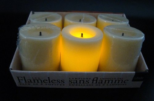 Flammenlose Stumpenkerze CREME