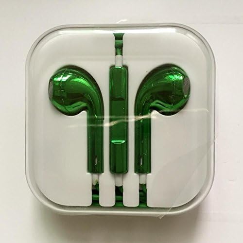 LIANG 777--3.5mm Plated iPhone Stereo Headphone Earphones Colour with Mic for iPod MP3 iphone (Green)