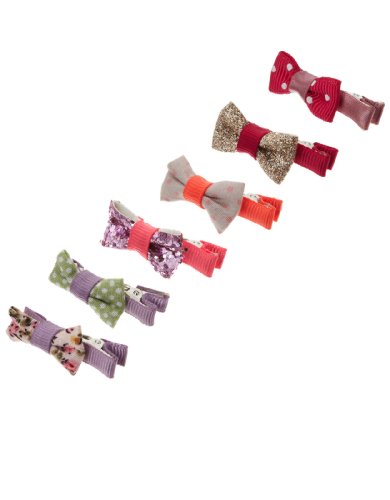 Accessorize Womens 6 x Mini Bow Salon Clips