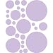 Instant Murals 25 Polka Dot Wall Transfer Stickers - Light Purple