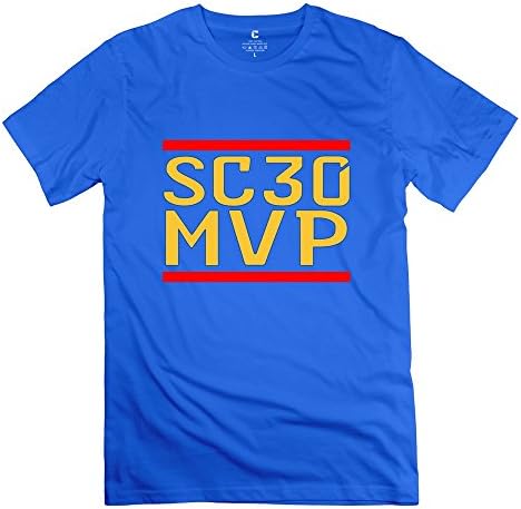 2015 NBA MVP Warriors Stephen Curry Men's T-shirt RoyalBlue Medium