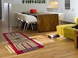 Fan Mats 9418 NBA - Toronto Raptors 29.5" x 54" Large NBA Court-Shaped Runner Rug