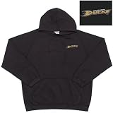 Anaheim Ducks NHL Goalie Hooded Sweatshirt by Antigua (Black) (Medium)