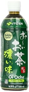 Ito En Tea Beverage, Unsweetened Oi Ocha Dark Green, 16.9 Ounce (Pack of 12)