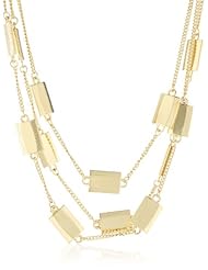 Kenneth Cole New York "Modern Clementine" Faceted Rectangle Bead Illusion Necklace, 19"