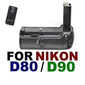 New Battery Grip For Nikon D80 D90 MB-D80 &amp; More with IR REMOTE!: Camera &amp; Photo