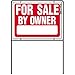 HY-KO Products RSF-605 FOR SALE BY OWNER SIGN 36 in H x 24.5 in W Red & White