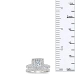 1/2ct Pave Princess Diamond Bridal Set in 14k White Gold (GH SI3 Size 4 9) 41tqvImaJqL. SL160 1/2ct Pave Princess Diamond Bridal Set in 14k White Gold (GH SI3 Size 4 9)