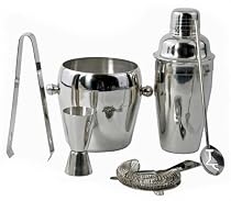 6 tlg edelstahl Cocktail Set Bar Shaker