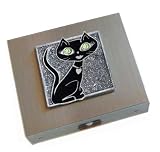 Black Pretty Kitty Travel Jewelry Case