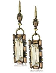Sorrelli "Raw Sugar" Elongated Crystal Dangle Goldtone Earrings