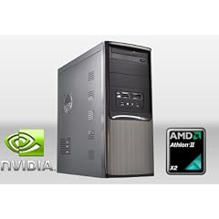 One Office-PC Athlon II X2 215, 2x 2,7Ghz (Dualcore), 1024MB DDR2, 250GB HDD SATA2, 16x DVD-ROM, bis zu 256MB NVIDIA Geforce 7025 Onboard 3D, 5.1 HD Sound, LAN,