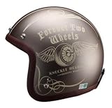 [ナックルヘッド] ジェットヘルメット RJ-605 Flywheel / ブラウン / FREE/57-60cm / 4527625077614