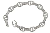 Sterling Silver Diamond Marine Link Bracelet, 1.00 CTW