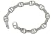 Sterling Silver Diamond Marine Link Bracelet, 1.00 CTW