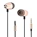 UEELR US-02 Best in ear headset metal earbuds wire bass microphone has 3.5 mm jacks. (rose gold)