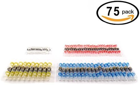 Waterproof Solder Seal Connector - Project Pack (75 count) | For Marine &amp; Automotive and Home