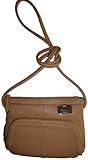 Women's Tignanello Purse Handbag Leather East/West X-body Organizer Honey