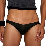 Groovin' Black V-Cut Bikini Brief