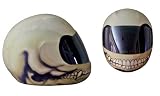 SkullSkins Bone Head Cream Motorcycle Helmet Street Skin
