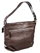 Coach Pebbled Leather Convertible Duffle Zippered Hobo Handbag 15064 Mahogany Brown