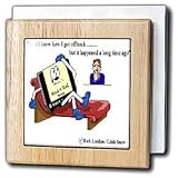 Londons Times Health and Vanity Trends Cartoons - 8 Tracks In Therapy - Tile Napkin Holders