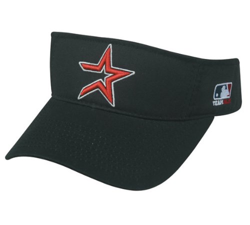 MLB ADULT Houston ASTROS Home BLACK VISOR Adjustable Velcro TWILL New